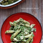 Makaron ze szpinakiem, pieczarkami i gorgonzolą