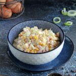 Sałatka z szynką, kukurydzą i porem